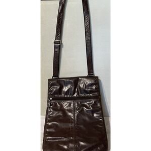 WILSONS Leather Pelle Studio Brown Leather Messenger Bag Great Condition